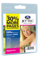 Epson C84 - C86 - C86 Photo edition  CX6400 - CX6600 magenta cartridges Jettec 9283YJB
