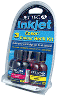 EPSON TRI - COLOUR REFILL KIT 3 X 30mL CYAN / MAGENTA / YELLOW INKS