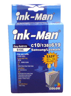 InkMan Colour Inkjet Refill Kit for Lexmark 10N0227 & 10N0026 (Cartridge nos. 26 & 27) / / Samsung C30 / Dell T0530